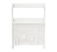 Zalydala Panneau perforé - Étagère murale perforée avec système de serrage - Hauteur réglable et peu encombrante - Jusqu'à 20 kg/sol - Design moderne (blanc) - Pour bureau, bureau à domicile et salon