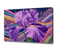 ZAMAEIU Affiche de Décoration Murale Botanique Vintage Rêves de fleurs violettes pour Chambre Salon Ferme(La couleur violette)-80x120cm Encadrée