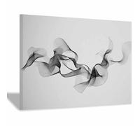 ZAMAEIU Impression sur Toile Decoration Murale Peinture Danse des fils Noir Et Blanc de Tableaux Decoratifs,salle de bain Chambre Salon Muraux Déco Chambre(noir et blanc46)-80x120cm Encadrée