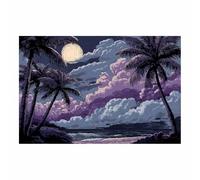 ZAMAEIU Impression sur Toile Paysage Peintures du ciel nocturne tableaux, arts décoratifs, Convient pour le salon, la salle de bain Décoration murale, etc.(multicolore)-30x50cm Sans cadre