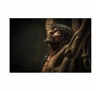 ZAMAEIU Jésus Christ Affiche Style Souffrance sainte Impression sur ToileDécoration Murale, pour Maison Couloir de l'appartement Bain Salon Chambre(noir57)-80x120cm Sans cadre