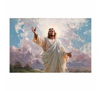 ZAMAEIU JéSus Christ Toile Tableau Ciel sacré guidant sur toile Poster de décoration,Decoration à La Maison Murale Tableaux salon, chambre(blanc89)-20x30cm Sans cadre
