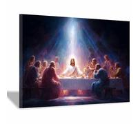 ZAMAEIU JéSus Christ Toile Tableau Fête sainte sur toile Poster de décoration,Decoration à La Maison Murale Tableaux salon, chambre(noir69)-80x120cm Encadrée