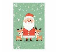 ZAMAEIU peinture sur toile Muraux D'hiver Esthétiques Compagnon du Saint Cerf Impression Sur Toile Vintage Affiche Peintures Decoration Chambre Maison(rouge12)-50x70cm Sans cadre