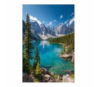 ZAMAEIU Poster Décoration Paysage Nature Le Lac Blue Mountain impression d'art, pour le salon et la chambre la chambre, Couloir de bureau etc.(bleu194)-20x30cm Sans cadre