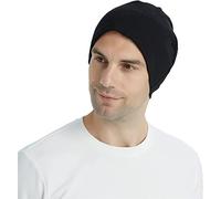 ZAMAKS Bonnet anti-radiation, unisexe en fibre argentée, protection contre les ondes électromagnétiques, blindage RFID, protection contre les champs électromagnétiques RF 5G WiFi, Noir , Taille unique
