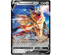 Zamazenta V 105/172 Ultra Rare Pokemon Card (SWSH Brilliant Stars) + 1x TitanCards® Toploader