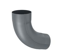 ZAMBELLI Coude de descente 85 degrés monobloc 80mm Anthracite | Acier galvanisé, raccord en zinc pour système d'évacuation des eaux pluviales, élément de jonction robuste.