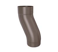 ZAMBELLI Coude de socle, serti monobloc 80mm Brun cuivré galvanisé | Coude de descente pluviale, raccord pour saillies murales, compatible gouttière, évacuation d'eau en zinc