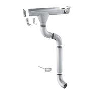 ZAMBELLI Kit gouttière pour 1 pan de toit 4m, RG333 Argent zinc | Ensemble complet chéneau galvanisé pour toit monopente ou à double pente, évacuation des eaux pluviales, montage simple.