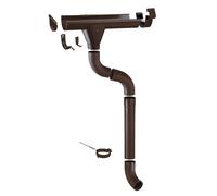 ZAMBELLI Kit gouttière pour 1 pan de toit 8m, RG333 Brun cuivré zinc