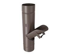 ZAMBELLI Ř100mm Clapet Gouttičre Zinc Brun Cuivré sans Tamis, Écoulement Eau de Pluie