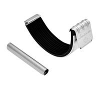 ZAMBELLI Raccord Gouttière Zinc 150cm Argent, Demi-Ronde, Connecteur Facile à Poser