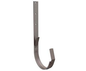 ZAMBELLI Support Gouttière 125mm Galvanisé Brun Cuivré, Demi-Ronde, Montage Sans Soudure