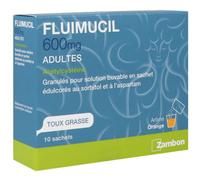 Zambon Fluimucil Expectorant 600mg Adultes 10 Sachets
