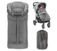 Zamboo Chanceliere Universelle Hiver pour Poussette et Landau - Nid d'ange Bebe en Polaire Thermique, Sac de Rangement, Antidérapant et Bandes Réfléchissantes - Gris