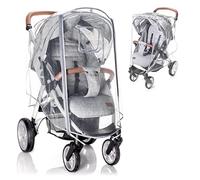 Zamboo Habillage Pluie Universelle pour Poussette - Protection Pluie Poussette et Landau Imperméable avec Ouverture Frontale, Fenêtre et Double Fermeture Éclair - Transparent, Sans Produits Toxiques
