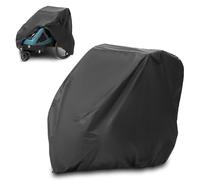 Zamboo Housse Remorque Velo Exterieur - Noir | Garage pliable universel (compatible Thule, Croozer, Tiggo, etc.) I Bâche imperméable avec sac et ouverture antivol
