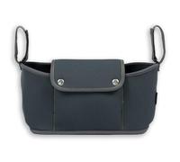 Zamboo Organisateur Poussette Universel - Gris | Sac de rangement pour landau en néoprène - avec 4 compartiments, pochette biberon, fermeture magnétique