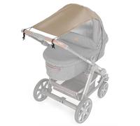 Zamboo Pare Soleil Poussette Universel Bébé - Protection UV 50+ - Voile D’ombrage Poussette avec Fonction Enroulable - Accessoire Poussette et Landau Été - Installation Facile - Beige
