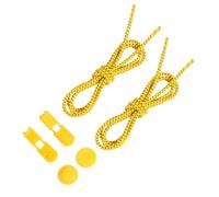 Zambuph 0.3 cm No Tie Shoe Laces 120 cm Stretching Lock En Caoutchouc Rond Élastique Shoestrings Adultes Enfants 23 Couleurs, Jaune