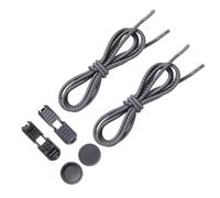 Zambuph 0.3 cm No Tie Shoe Laces 120 cm Stretching Lock En Caoutchouc Rond Élastique Shoestrings Adultes Enfants 23 Couleurs, Gris