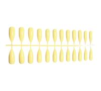 Zambuph 1 ensemble de faux ongles résistant à l'usure différentes couleurs exécution fine apparence exquise faux accessoires distinctifs, SM17-2249 Jaune