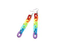 Zambuph 1 paire femmes Style décontracté boucles d'oreilles voyage goutte boucle d'oreille Design Simple coloré géométrique bijoux cadeau d'anniversaire, Crochet d'oreille