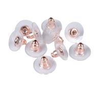 Zambuph 100 paires de boucles d'oreilles pour goujons bouchons bricolage artisanat plaqué remplacements boucles d'oreilles Droop crochets fournitures décoration, or rose