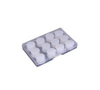 Zambuph 12 pièces bouchons d'oreille en Silicone couleur unie natation bain oreilles protecteur insonorisé étanche bouchon d'oreille pour bain sport dormir, Blanc