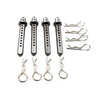 Zambuph 12 pièces support de coque en alliage d'aluminium pour VENTURE 1/10 chenille équilibrée accessoires de voiture RC pièces rechange pièce mise à niveau RC, Titane