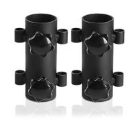 Zambuph 2 pièces auvent poteaux Fixes Supports Coupe-Vent avec Double Pointes tentes Tubes de Tige de Fer Mini bâches Accessoires d'extérieur