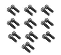 Zambuph 20 pièces vis hexagonales vis lisses boulons fixation pièce de rechange entretien mécanique réparation accessoire, M8x10