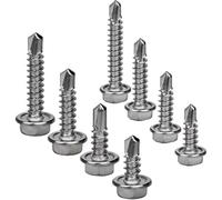 Zambuph 200 pièces/ensemble de vis en acier inoxydable de remplacement autotaraudeuses pour le travail du bois assortiment vis pour le travail des métaux avec boîte rangement