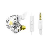 Zambuph 3.5mm HiFi écouteurs Bouchons d'oreilles en Silicone écouteurs avec Microphone Casques stéréo Son Sport Course Musique appareils d'écoute, Blanc
