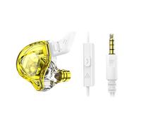 Zambuph 3.5mm HiFi écouteurs Bouchons d'oreilles en Silicone écouteurs avec Microphone Casques stéréo Son Sport Course Musique appareils d'écoute, Jaune