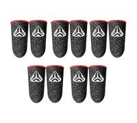 Zambuph 5 paires de manchons de jeu pour le bout des doigts pour écran tactile, gants sensibles à l'épreuve l'huile, respirants et Pour ultra-fins en fibre d'argent