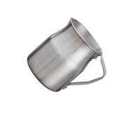 Zambuph Accessoire pour mousseur à lait : réalisez facilement des lattes artistiques avec ce pichet en aluminium léger et résistant, argent, 1L