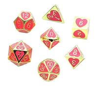 Zambuph Accessoires pour Jeux de société DND RPG Party Casino : Une expérience de Jeu Incroyable avec Un Set dés polyédriques en métal Lot Entertainment D4 D6 D8 D10 D12 D20 dés multifaces en