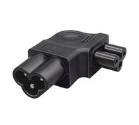 Zambuph Adaptateur IEC320 C6 vers C5, Format Compact, pour Ordinateurs Portables et Prises UPS. Adaptateur Compact et léger. Fiche de Conversion C6 (3 Broches) vers C5 (3 Trous).