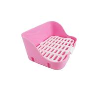 Zambuph Bac à litière pour petits animaux lapin cochon Cages intérieur extérieur nettoyage caca Pot outil de formation Pot urinoir bol toilette, Rose