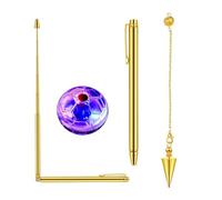 Zambuph Baguettes de sourcier Portables et Pendule pour la Divination de l'eau : des Cadeaux Parfaits pour Toute Personne intéressée par la radiesthésie. Baguettes paranormales rétractables avec