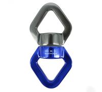 Zambuph Balançoire pivotante en Aluminium 30KN Dispositif de Rotation Yoga Escalade connecteur Portable Alpinisme sécurité pour Spinner pivote, Gris Bleu