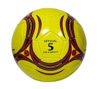 Zambuph Ballon de Football Taille 5 en Cuir PVC épais, Souple et résistant pour aux Rayures. Ballons de Football Taille 5, Jaune