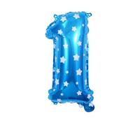 Zambuph Ballons en aluminium durables avec chiffres et chiffres, pour une décoration efficace, large gamme d'utilisations, ballon joyeux anniversaire, 1 bleu,1, 16 pouces