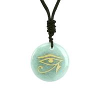 Zambuph Bijou égyptien gothique, collier œil d'Horus, élégant et simple, cadeau raffiné pour amis et famille. Accessoire de mode, chaussures et bijoux gothiques punk, Vert, Diamètre : 30 mm
