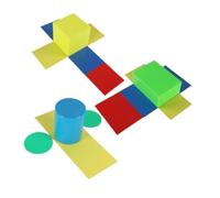 Zambuph Blocs géométriques Solides : Un Jeu d’Apprentissage des mathématiques pour Encourager Les Enfants à découvrir Les Formes géométriques par Le Jeu et l’Imagination. Fournitures Scolaires
