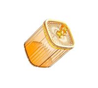 Zambuph Bocal de rangement de cuisine vert format, idéal pour conserver les aliments, les biscuits, épices, le café tout autre récipient, ambre, M