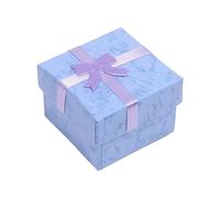 Zambuph Boîte à bijoux Portable Affichage Anneau Cas Bowknot Vitrine Titulaire Papier Boucle D'oreille Collier Organisateur Carré Conteneur, Mauve