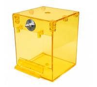 Zambuph Boîte à Cadenas Transparente Pratique et Tirelire,Jaune | pour présenter un bain d'oiseaux en cage et pour des activités de tirage au sort. Pour Dimensions du bain d'oiseaux pour